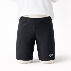 Black Speedo Jammers for Boys Drawstring Swim Trunks